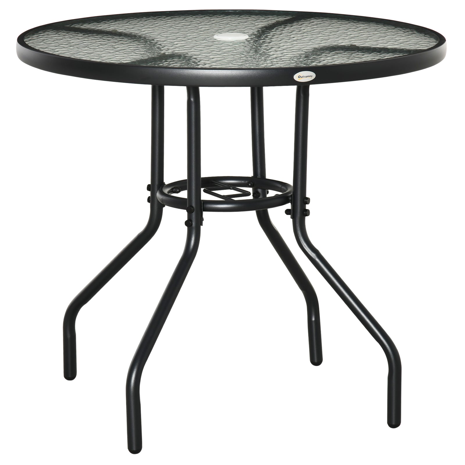 Outdoor Round Dining Table W/ Parasol Hole