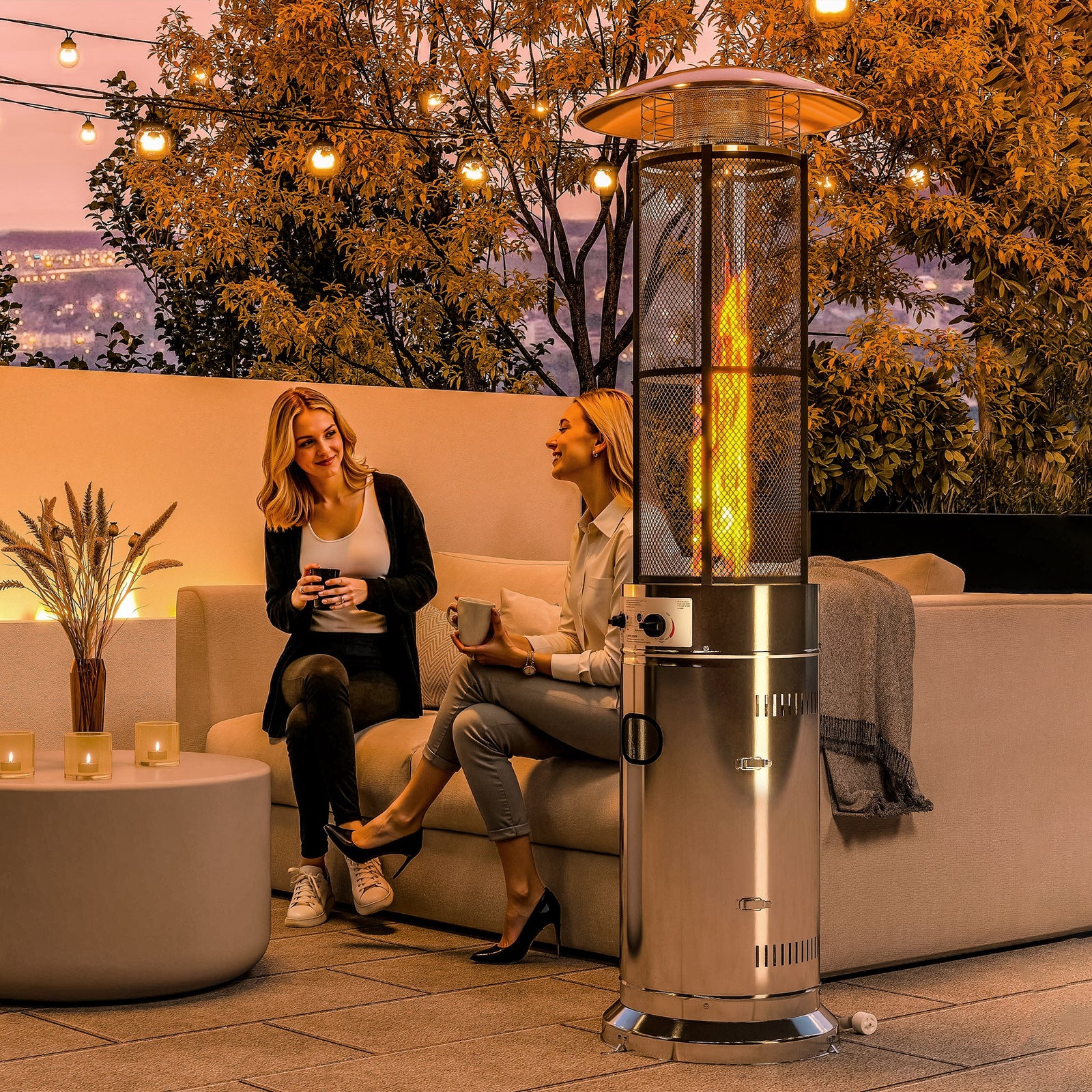 11kw Freestanding Patio Heater | Silver