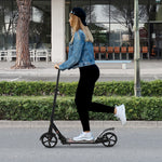 Folding Kick Scooter 2 Big Wheels Adjustable  Adult Teens | Black