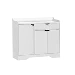 Shoe Storage Cabinet Wooden Cupboard Footwear Rack Stand Sideboard Organiser | White