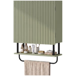 Modern Bathroom Wall Cabinet With 2 Wavy Doors | Green