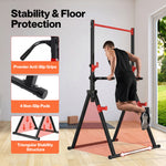 Centra Pull Up Bar,pull Up Station,dip Bars Free Standing,220kg,black Red