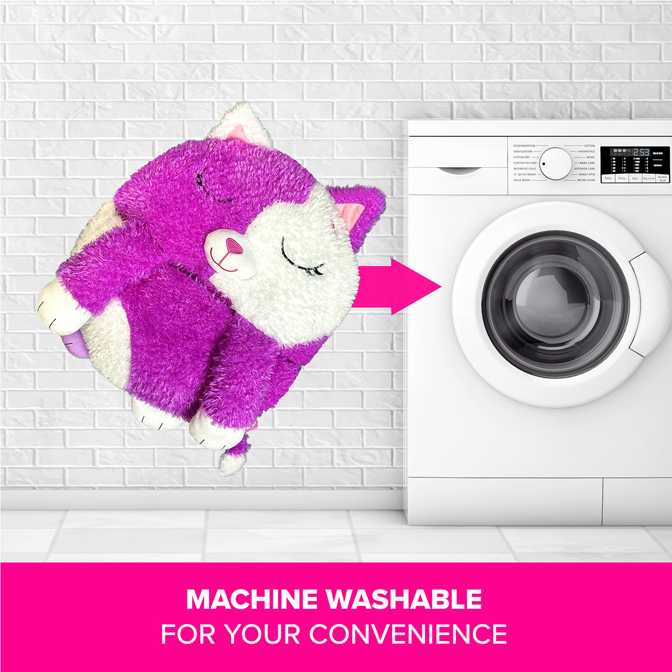 Cat | Large | White & Purple