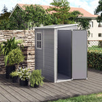 5x4ft Durable Outdoor Plastic Storage Shed With Floor – Weatherproof Garden & Patio Organizer For Tools & Equipment