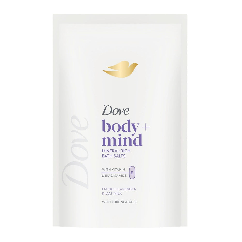 Body + Mind Bath Salts, French Lavender & Oat Milk, 400g | Set-of-6