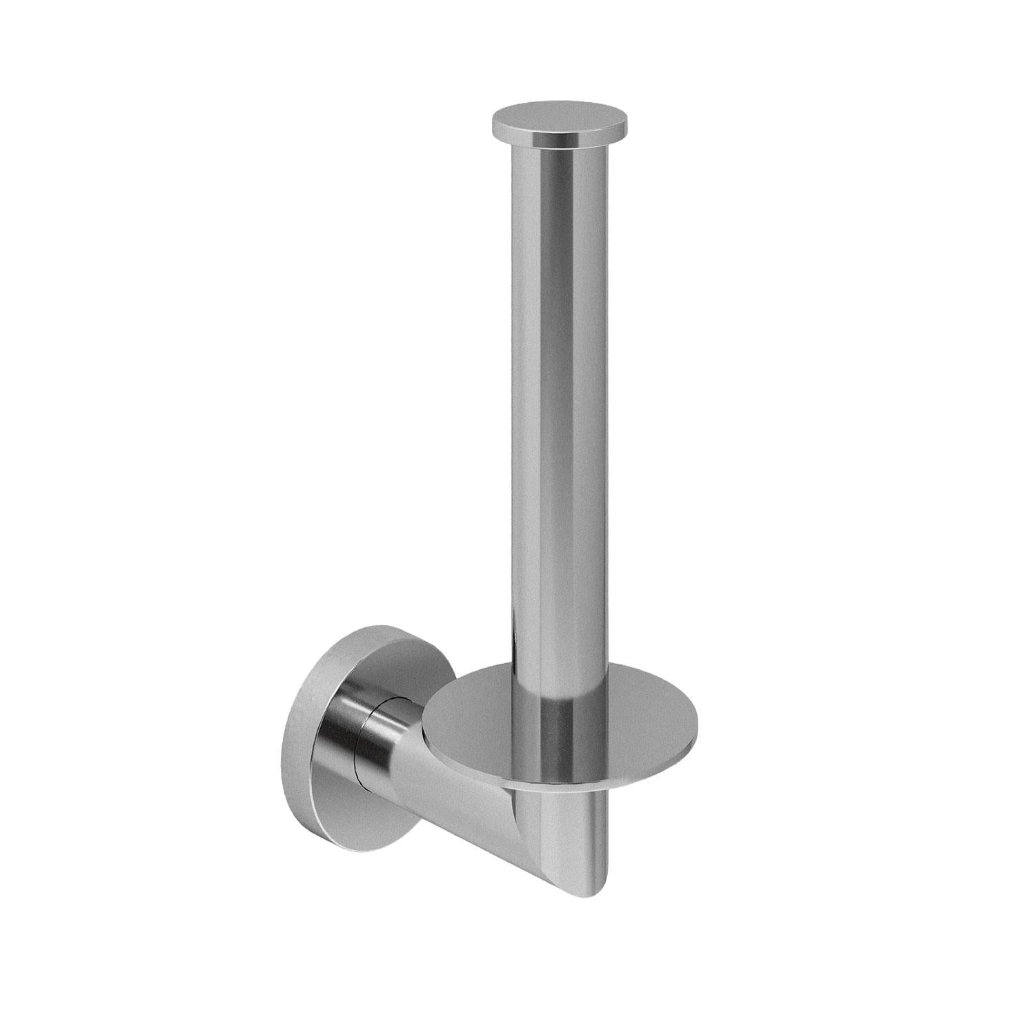 Toilet Roll Holder, Silver Gloss, Wall-mounted, 9 Cm. Collection Kubic