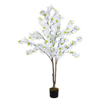 165cm Tall Artificial White Cherry Blossom Tree In Pot For Decoration