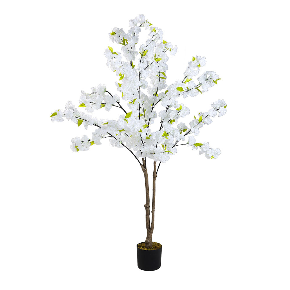 165cm Tall Artificial White Cherry Blossom Tree In Pot For Decoration