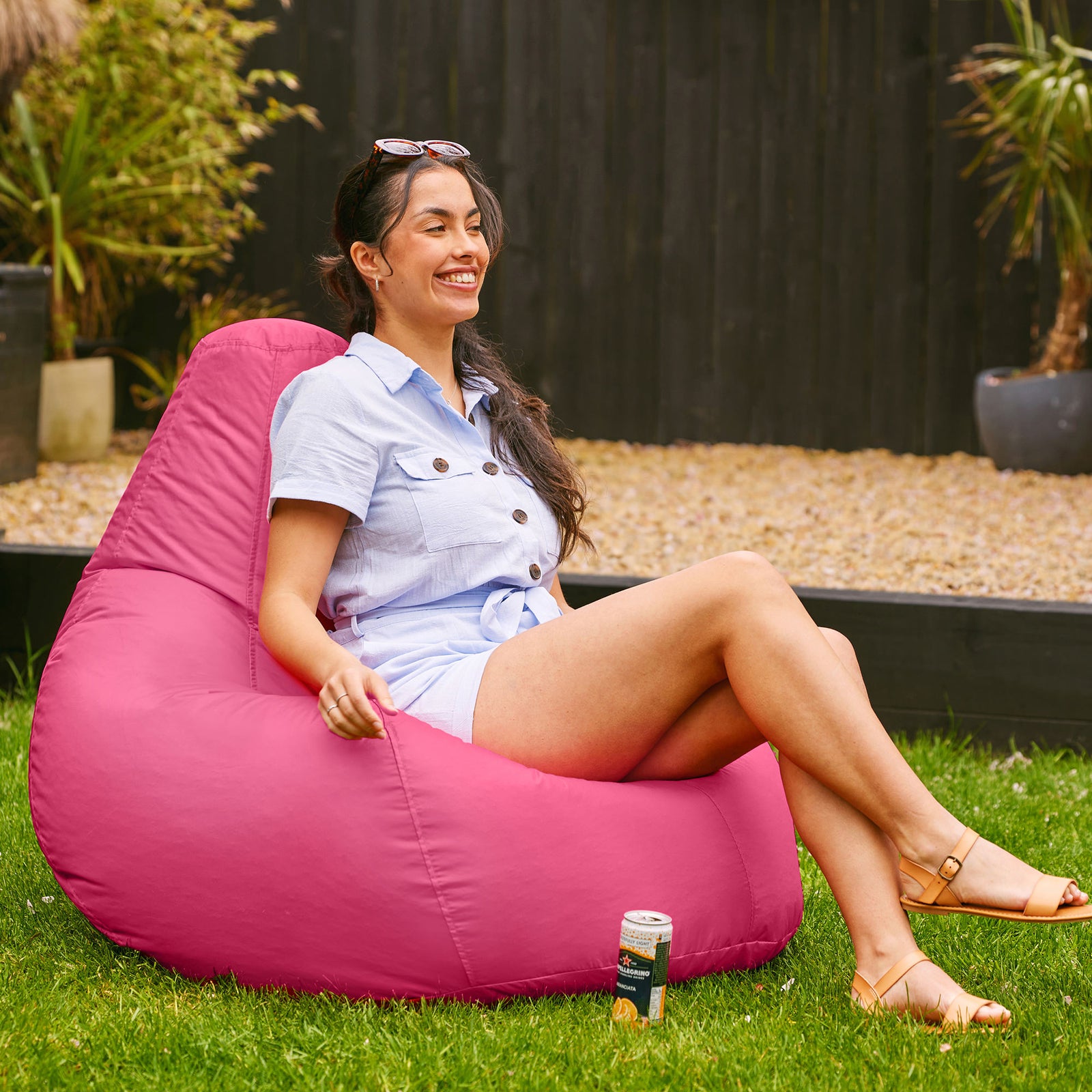 Recliner Indoor Outdoor Bean Bag Chair | Pink