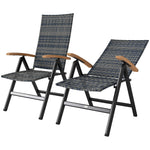 Outdoor Folding Rattan Chair, Dining Chair | Set of 2
