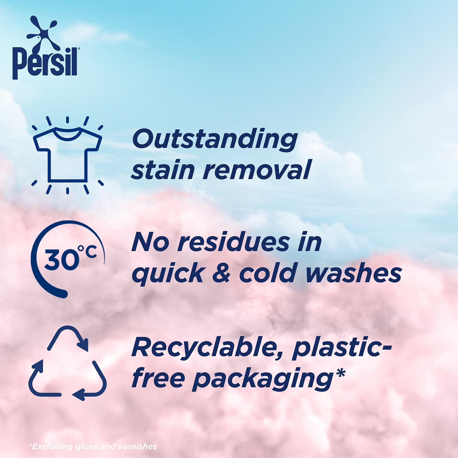 Non Bio Washing Capsules Pure Heaven Scent Stain Removal 33 Washes, 3 Pk