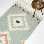 Tenali Blue Kilim Wool Rug | 150cm x 95cm | Blue
