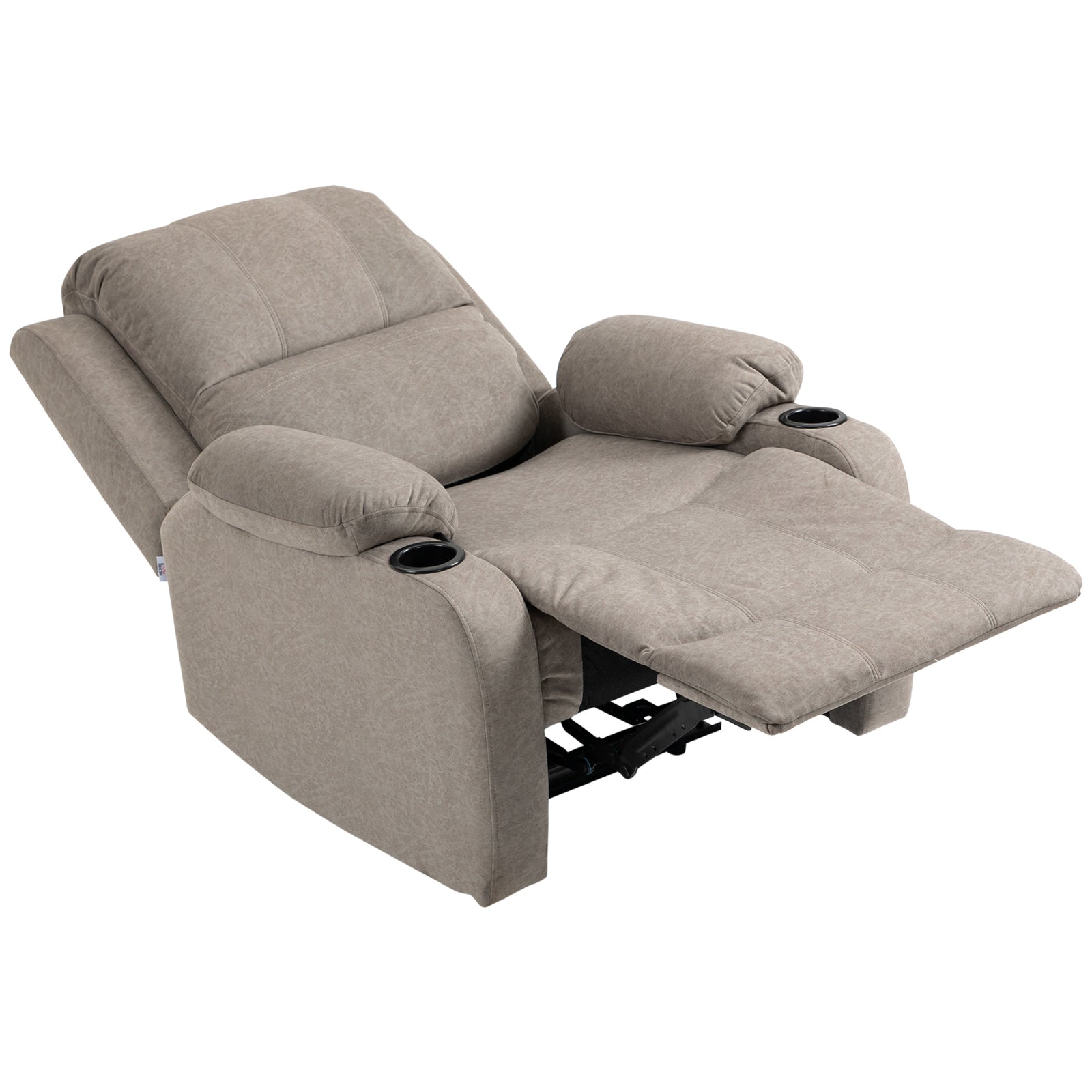 Recliner Armchair W/ Cup Holder For Living Room | One Size | Brown