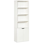 2 Door 4 Shelves Bookcase Wooden Storage Cabinet | One Size | White