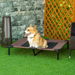 Pawhut Large Pet Cot Portable Dog Cat Sleep Bed Elevated Camping Outdoor | Brown