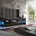 Nova Tv Unit 200cm With Led Lights | Black