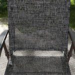 2pcs Folding Chair With Armrest, Breathable Mesh Fabric Seat | Gray