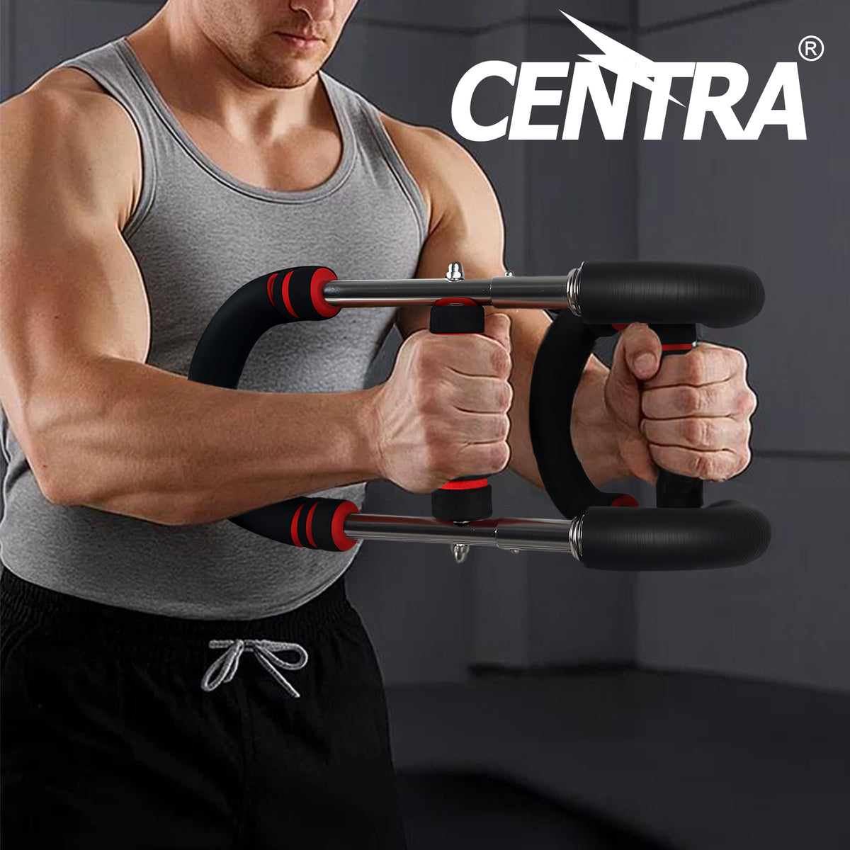 Centra Shaker Twister Arm Trainer Chest Expander Bar Arm Exerciser Adjustable