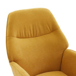 Upholstered Armchair With Solid Wood Legs, Soft Cushioned Seat | Mustard Yellow