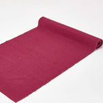 Cotton Plain Table Runner | Plum