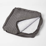Quilted Polyester 3 Seater Orthopaedic Booster Cushion Cover | 50cm x 150cm | Grey