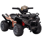 6v Kids Electric Ride On Car Toddler Quad Bike Atv For 18-36 Month | Black