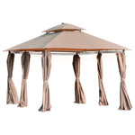 Outdoor Gazebo Canopy Garden Pavilion With Led Solar Light