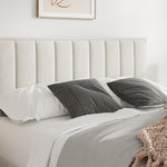 Rhodes Velvet Ottoman Bed | Small Double | Natural