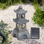 Pagoda Solar Garden Fountain