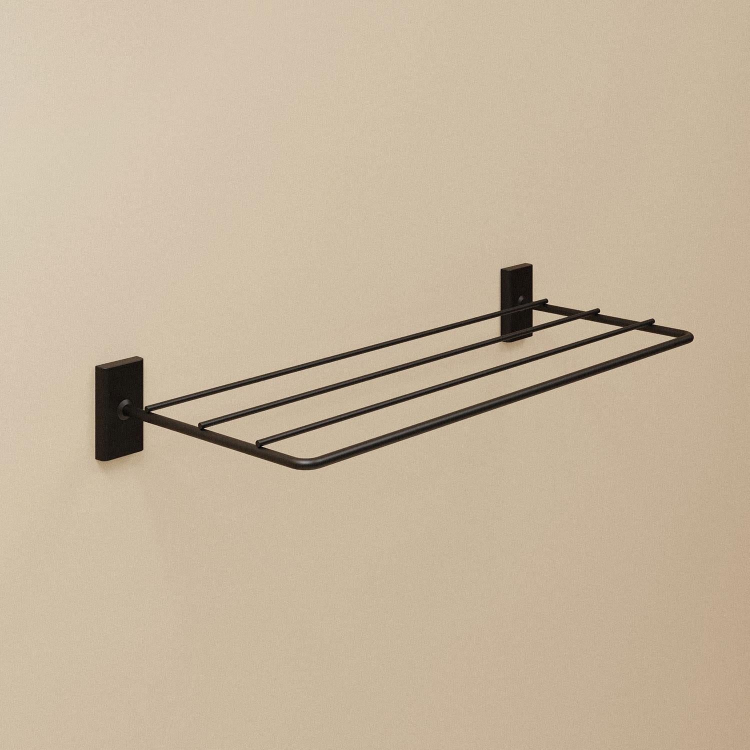 Towel Rack, Screw-in Or Self-adhesive, Matt Black, Next Collection