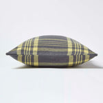 Tartan Check Pattern Cushion Cover | 45cm x 45cm | Yellow & Grey