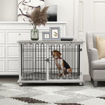 Dog Crate Indoor W/ Washable Cushion - Grey