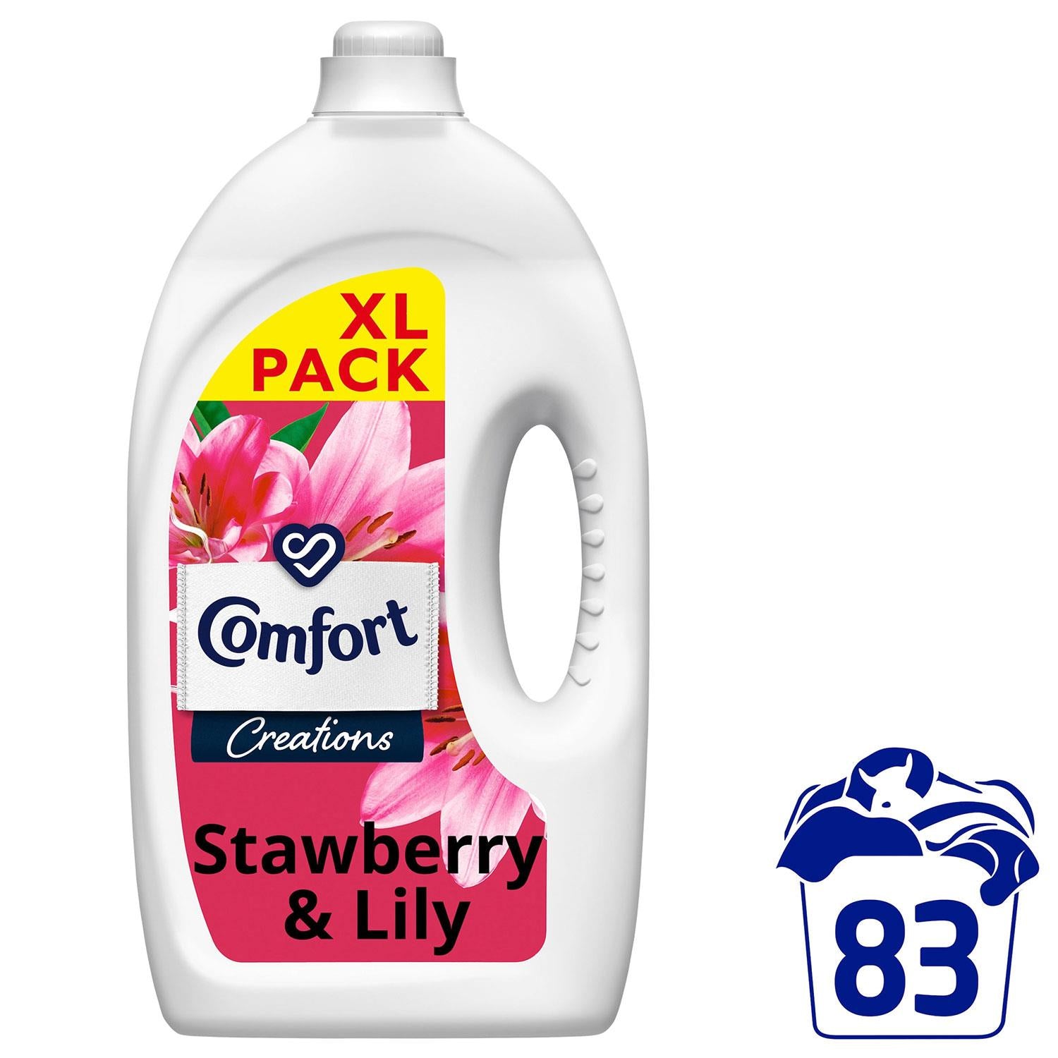 Fabric Conditioner Lasting Fragrance Strawberry & Lily 2.49l, 83w | Set of 4