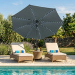 Led Tilt Parasol 2.7m | Grey