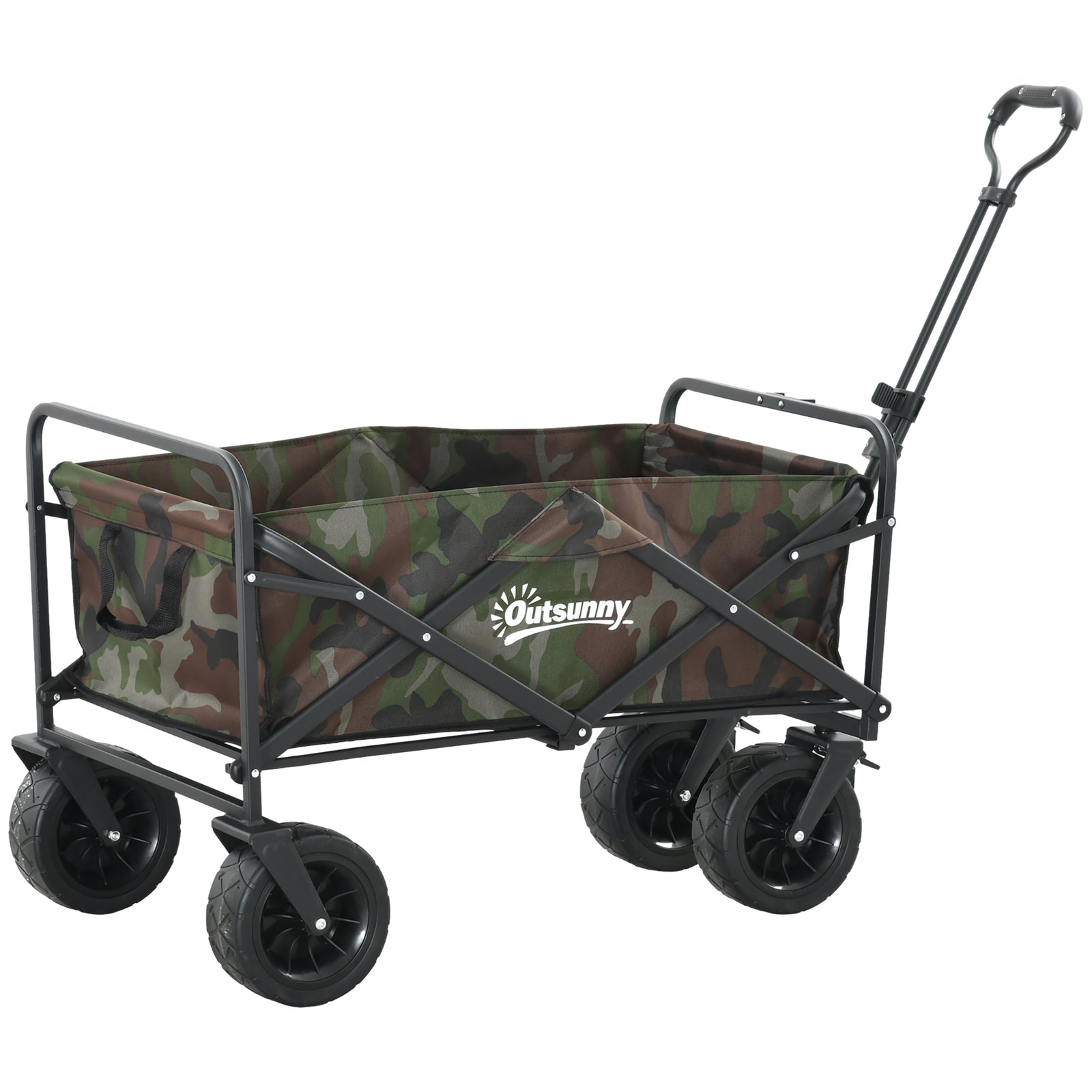 Foldable Garden Cart,utility Wagon With Carry Bag Camouflage