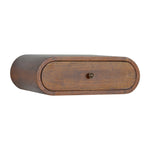 Solid Wood Wall Mounted Round Chestnut Bedside