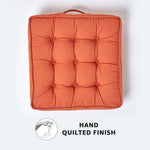 Cotton Armchair Booster Cushion | 50cm x 50cm | Terracotta