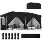 3 X 6 M Pop Up Gazebo, Upf50+ Wedding Party Tent Marquee | Black