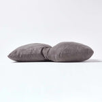 Faux Suede Back Support Thick Lumbar Cushion | Grey
