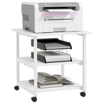 Mobile Printer Stand With Storage Printer Table Home Office | One Size | White