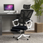 Mesh Chair W/ Foot Rest Headrest