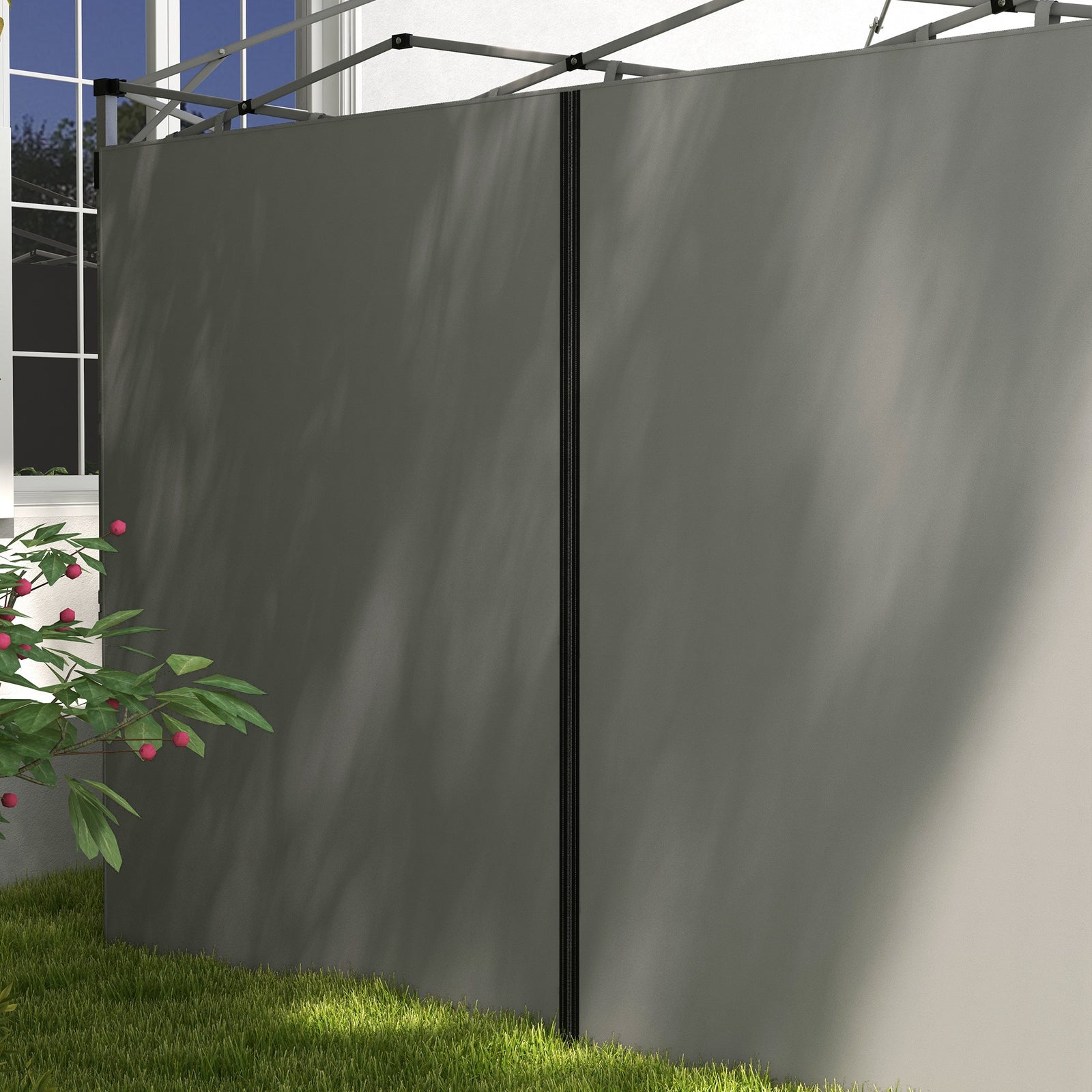 3x3(m) Or 3x6m Pop Up Gazebo Side Panels With Zipped Doors | Light Slate Gray