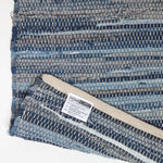 Blue Denim Handwoven Striped Chindi Rug | 150cm x 240cm | Blue