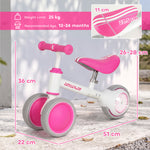 AIYAPLAY Balance Bike With 135° Steering Limit For Toddlers 1-2 Years