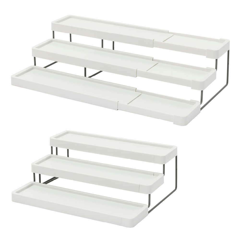 Fineway Expandable 3 Tier Spice Rack Organiser Kitchen Cupboard Storage