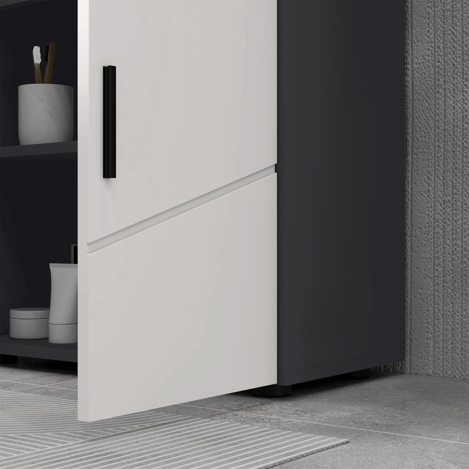 10x20/20x20cm "u" Cut-out Bathroom Vanity Unit | Large | Light Slate Gray
