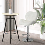 HOMCOM Modern Bar Stool Metal Base Pu Dining Chair