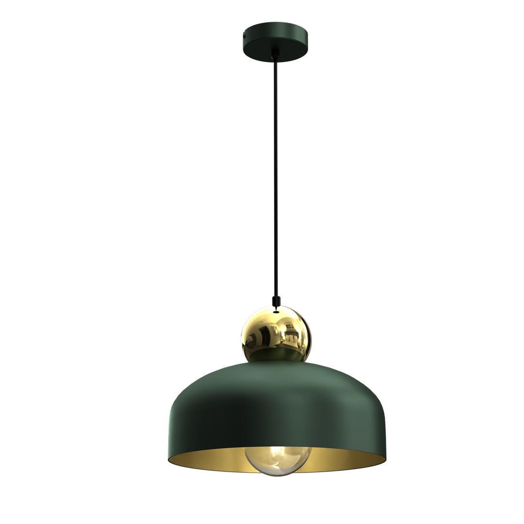 Harald Pendant Lamp 1xe27 A Stylish Hand Made 30cm Lamp | Green