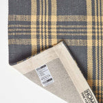 Tartan Check Non-slip 100% Wool Rug | 200cm | Grey