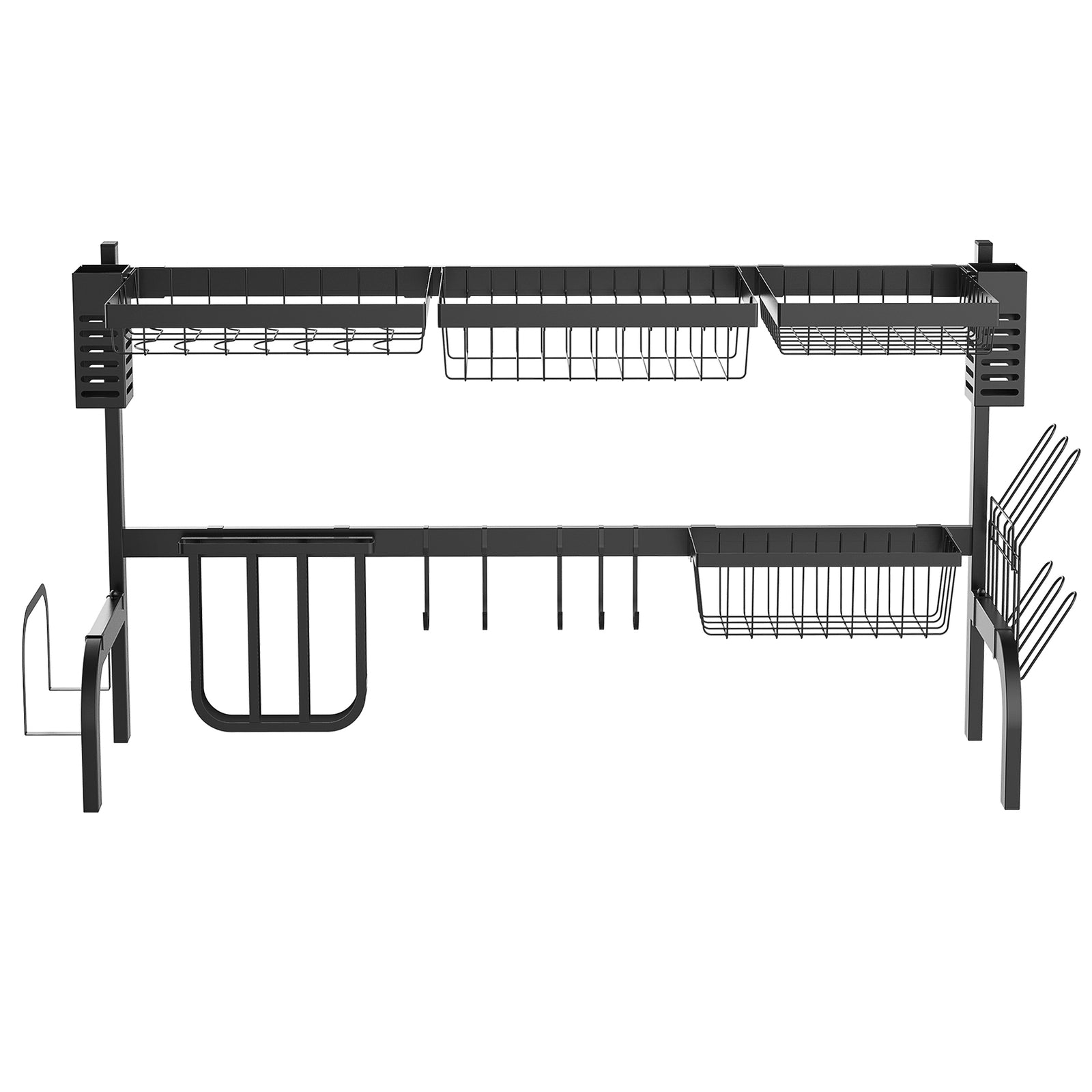 Over The Sink 2 Tier Dish Rack, Black